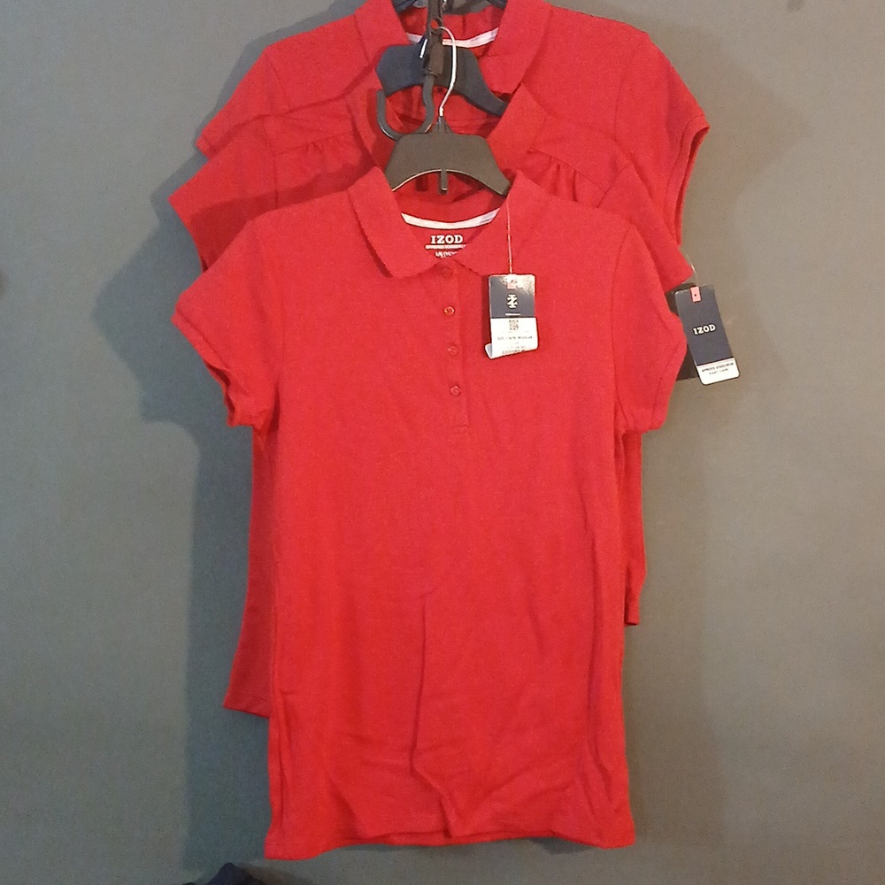 Mixed 3pk NWT IZOD Approved Schoolwear Red Polo Shirt Size: L/G (14/16)